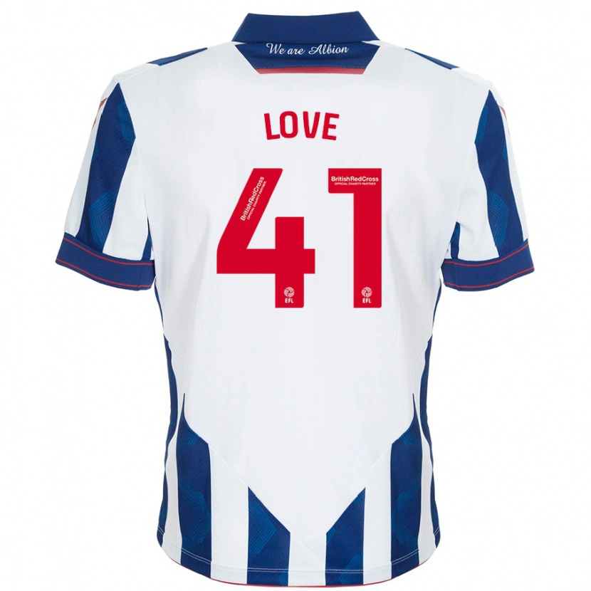 Danxen Heren Layton Love #41 Wit Donkerblauw Thuisshirt Thuistenue 2024/25 T-Shirt