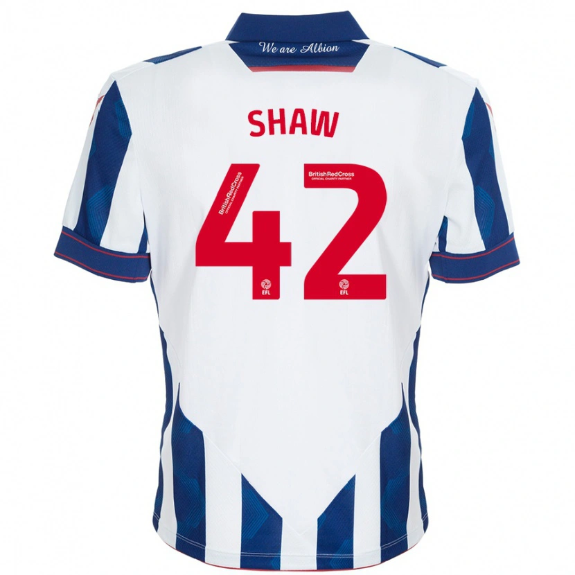 Danxen Heren Josh Shaw #42 Wit Donkerblauw Thuisshirt Thuistenue 2024/25 T-Shirt