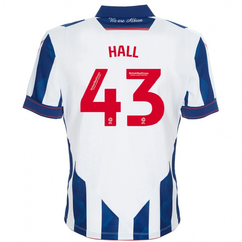 Danxen Heren Reece Hall #43 Wit Donkerblauw Thuisshirt Thuistenue 2024/25 T-Shirt