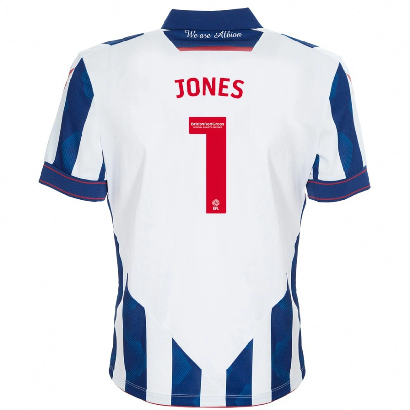 Danxen Heren Lucy Jones #1 Wit Donkerblauw Thuisshirt Thuistenue 2024/25 T-Shirt