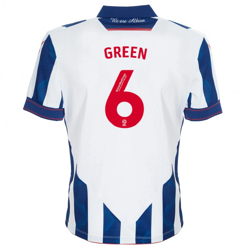 Danxen Heren Isabel Green #6 Wit Donkerblauw Thuisshirt Thuistenue 2024/25 T-Shirt