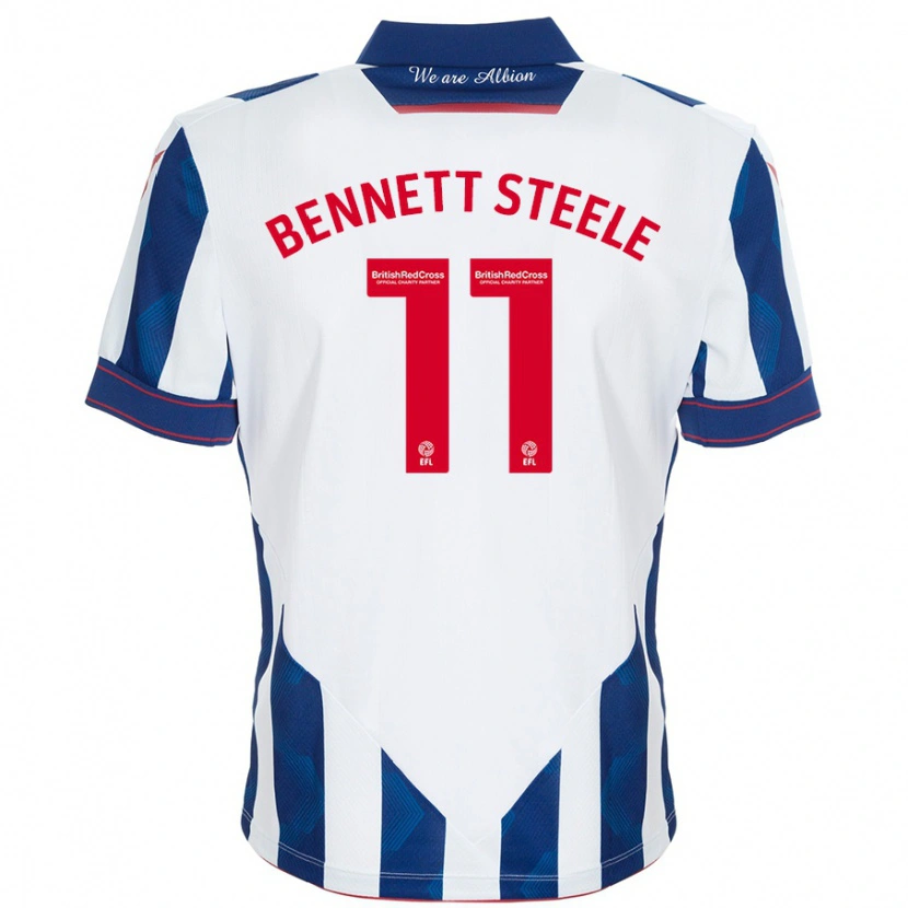 Danxen Heren Lizzie Bennett-Steele #11 Wit Donkerblauw Thuisshirt Thuistenue 2024/25 T-Shirt