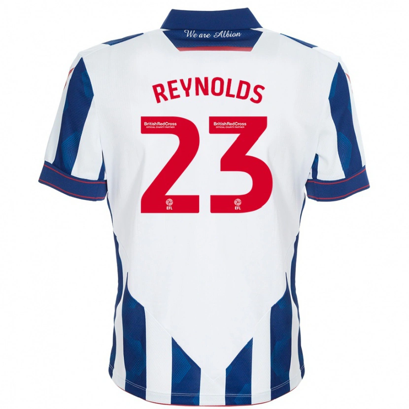 Danxen Heren Taylor Reynolds #23 Wit Donkerblauw Thuisshirt Thuistenue 2024/25 T-Shirt