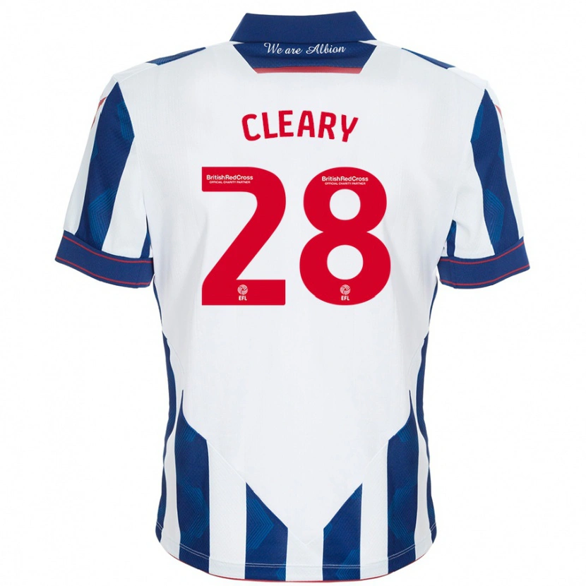 Danxen Heren Reyes Cleary #28 Wit Donkerblauw Thuisshirt Thuistenue 2024/25 T-Shirt