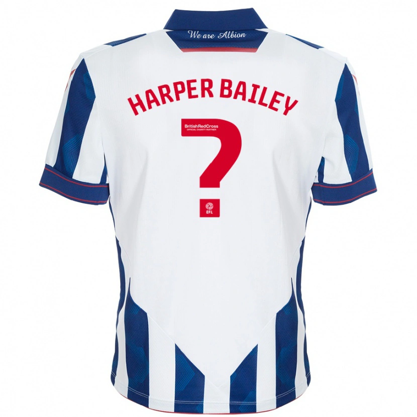 Danxen Heren Aaron Harper-Bailey #0 Wit Donkerblauw Thuisshirt Thuistenue 2024/25 T-Shirt