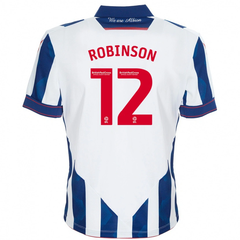 Danxen Heren Leanne Robinson #12 Wit Donkerblauw Thuisshirt Thuistenue 2024/25 T-Shirt