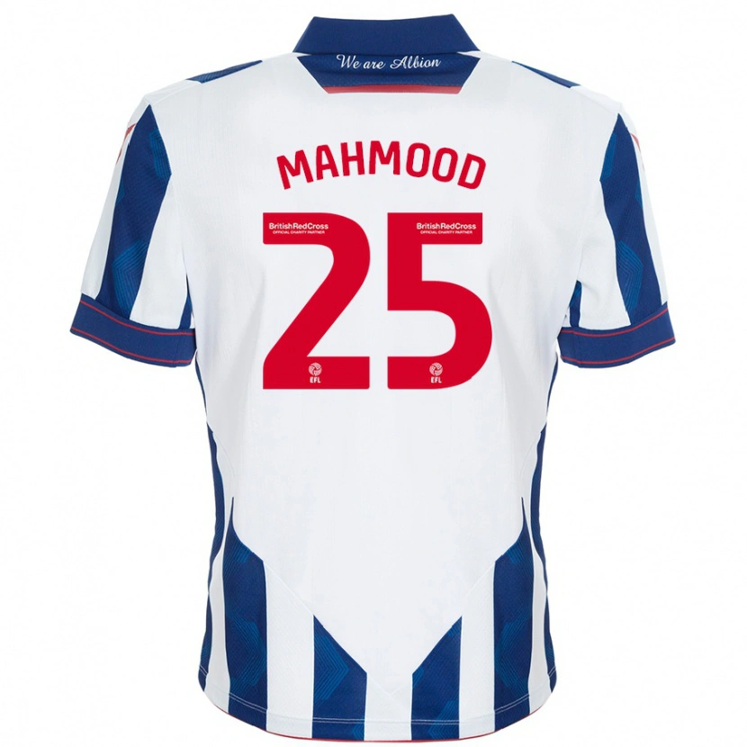 Danxen Heren Mahmood #25 Wit Donkerblauw Thuisshirt Thuistenue 2024/25 T-Shirt