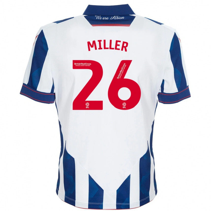 Danxen Heren Nna Miller #26 Wit Donkerblauw Thuisshirt Thuistenue 2024/25 T-Shirt