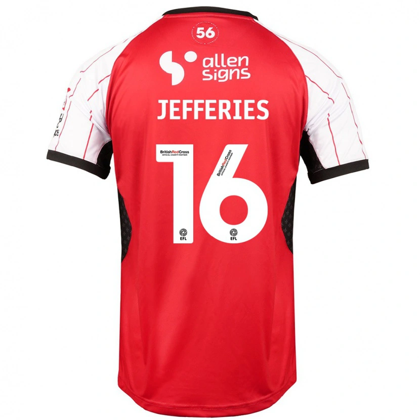 Danxen Heren Dom Jefferies #16 Wit Thuisshirt Thuistenue 2024/25 T-Shirt