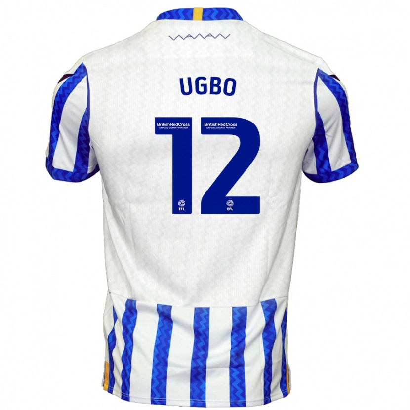 Danxen Heren Iké Ugbo #12 Blauw Wit Thuisshirt Thuistenue 2024/25 T-Shirt