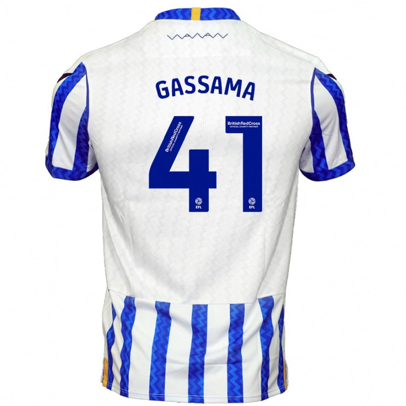 Danxen Heren Djeidi Gassama #41 Blauw Wit Thuisshirt Thuistenue 2024/25 T-Shirt