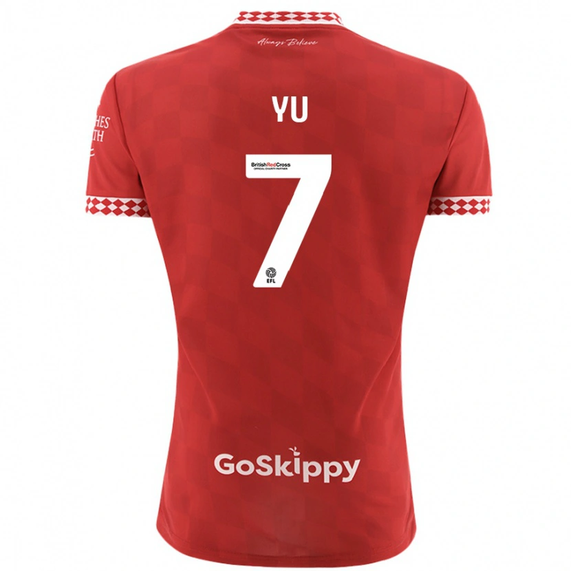 Danxen Heren Yu Hirakawa #7 Rood Thuisshirt Thuistenue 2024/25 T-Shirt