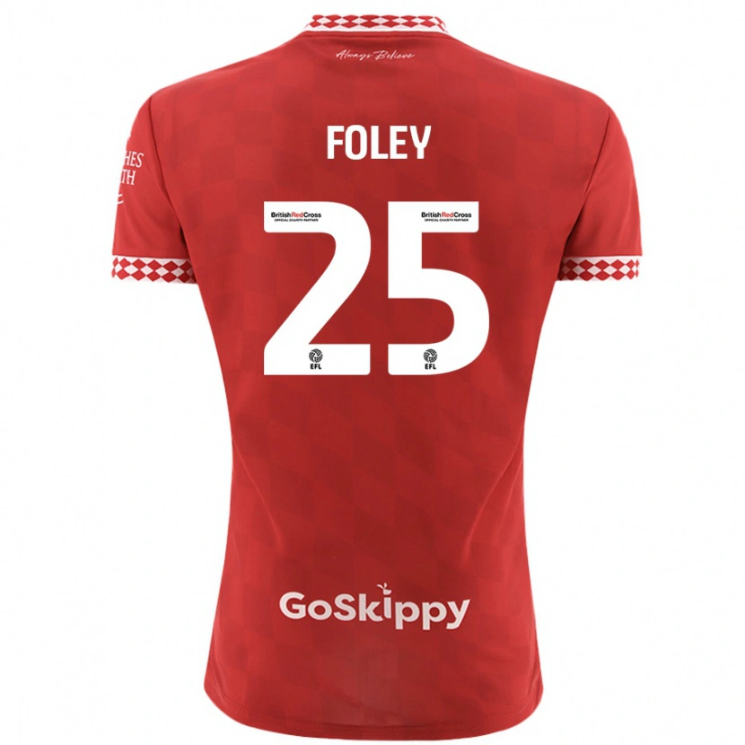 Danxen Heren Erin Foley #25 Rood Thuisshirt Thuistenue 2024/25 T-Shirt