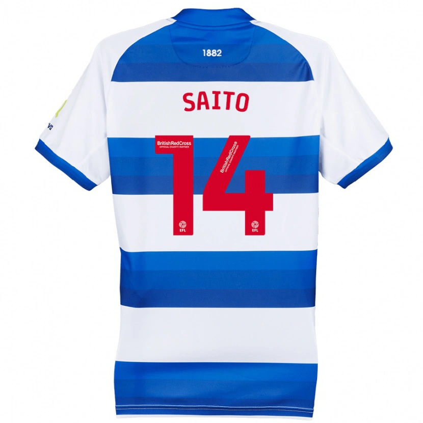 Danxen Heren Koki Saito #14 Wit Blauw Thuisshirt Thuistenue 2024/25 T-Shirt