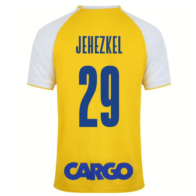 Danxen Heren Sagiv Jehezkel #29 Geel Wit Thuisshirt Thuistenue 2024/25 T-Shirt