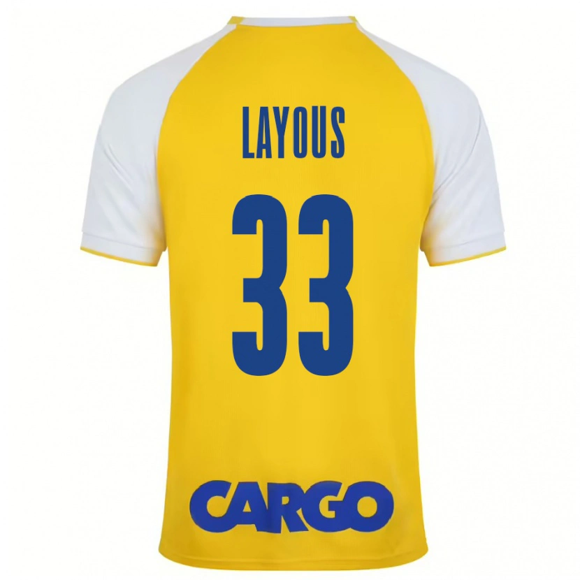 Danxen Heren Hisham Layous #33 Geel Wit Thuisshirt Thuistenue 2024/25 T-Shirt