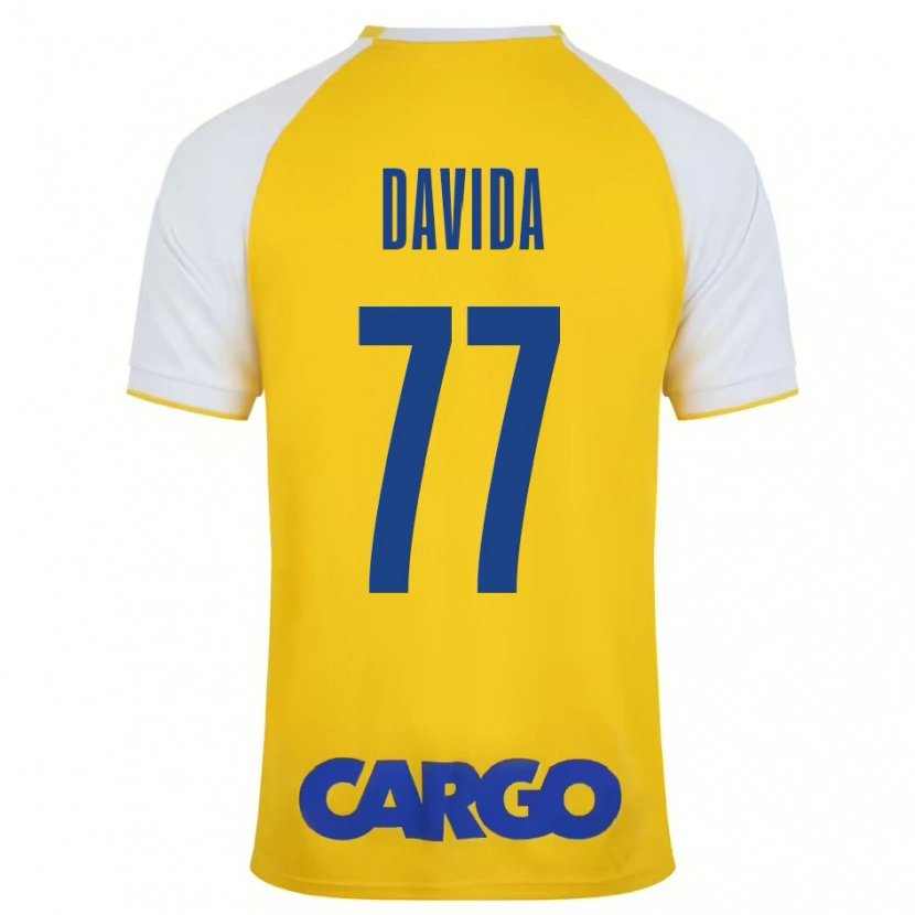 Danxen Heren Osher Davida #77 Geel Wit Thuisshirt Thuistenue 2024/25 T-Shirt