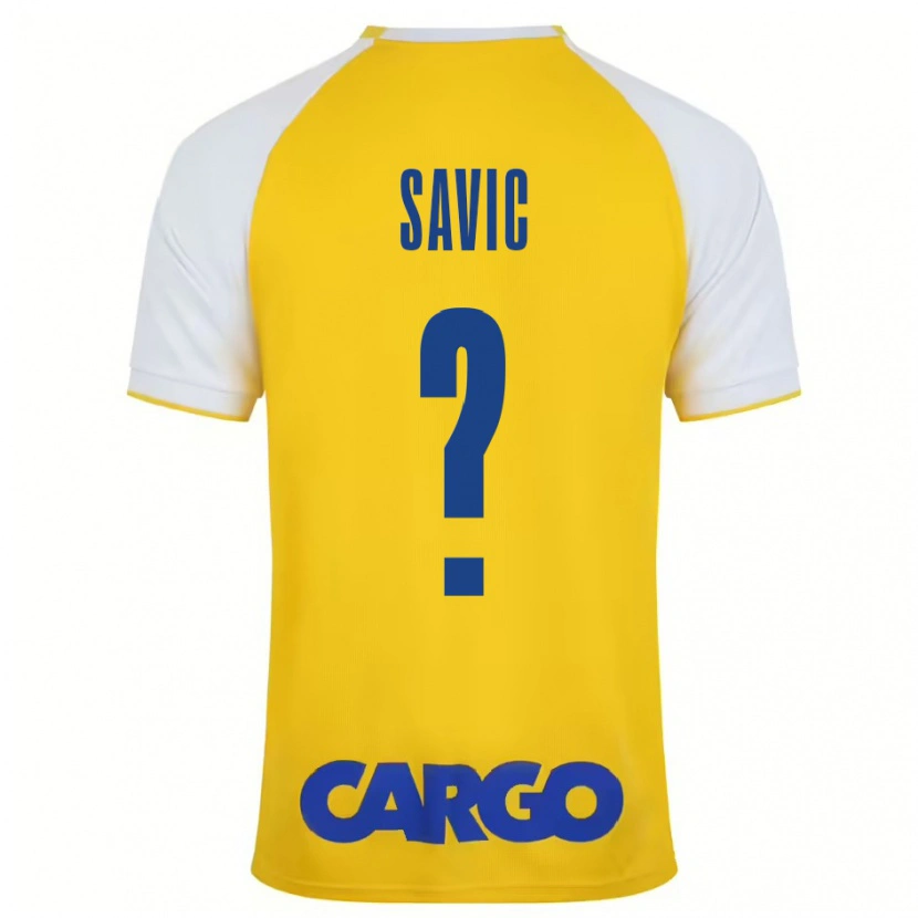 Danxen Heren Rom Savic #0 Geel Wit Thuisshirt Thuistenue 2024/25 T-Shirt