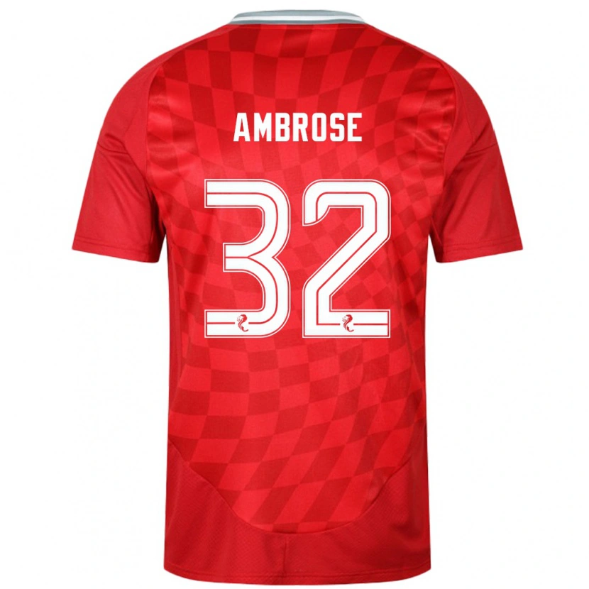 Danxen Heren Peter Ambrose #32 Rood Thuisshirt Thuistenue 2024/25 T-Shirt