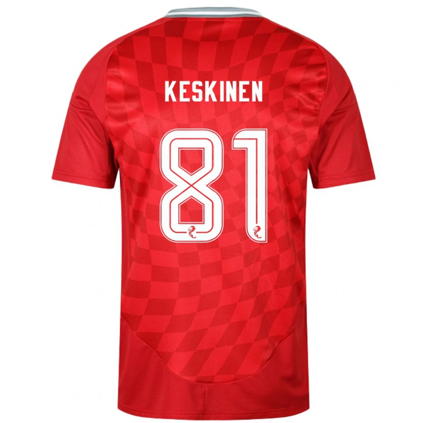 Danxen Heren Topi Keskinen #81 Rood Thuisshirt Thuistenue 2024/25 T-Shirt