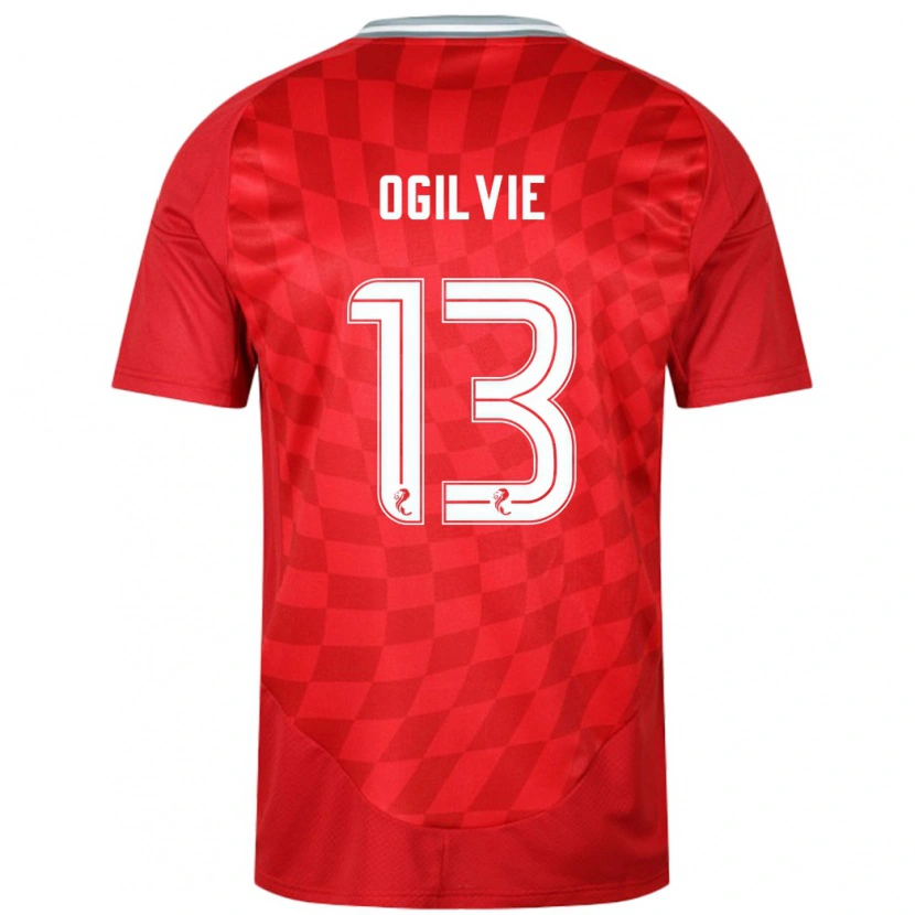 Danxen Heren Francesca Ogilvie #13 Rood Thuisshirt Thuistenue 2024/25 T-Shirt