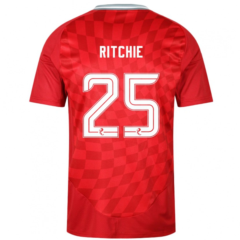 Danxen Heren Tom Ritchie #25 Rood Thuisshirt Thuistenue 2024/25 T-Shirt