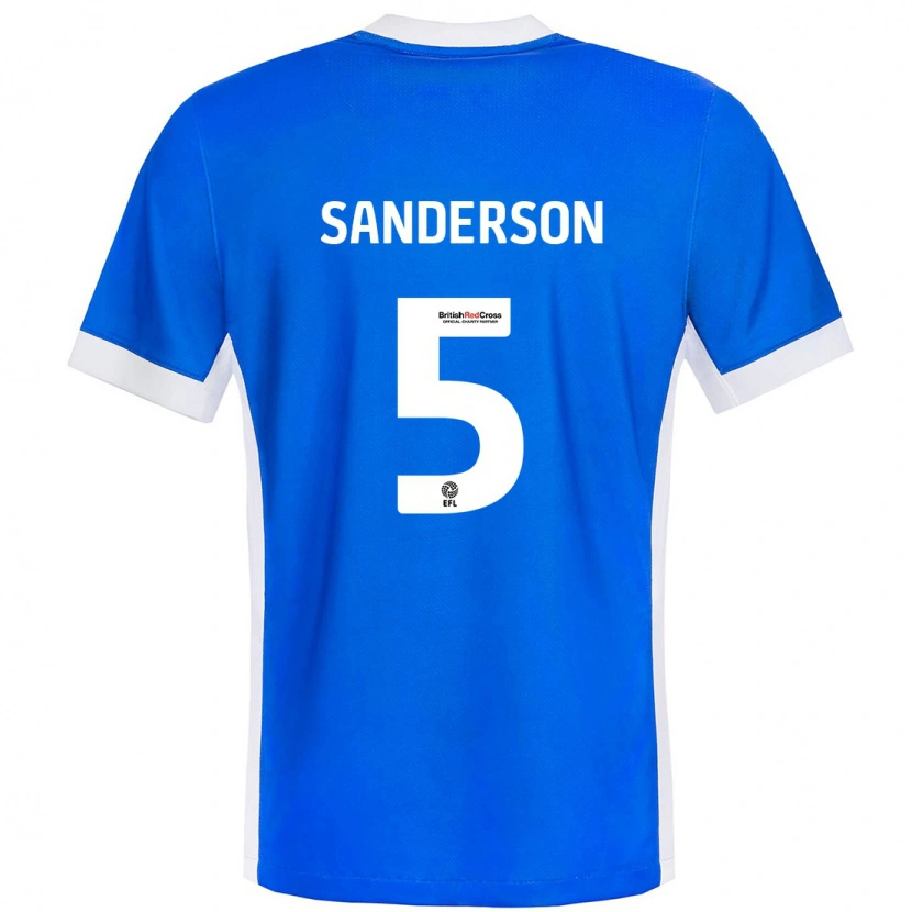 Danxen Heren Dion Sanderson #5 Blauw Wit Thuisshirt Thuistenue 2024/25 T-Shirt