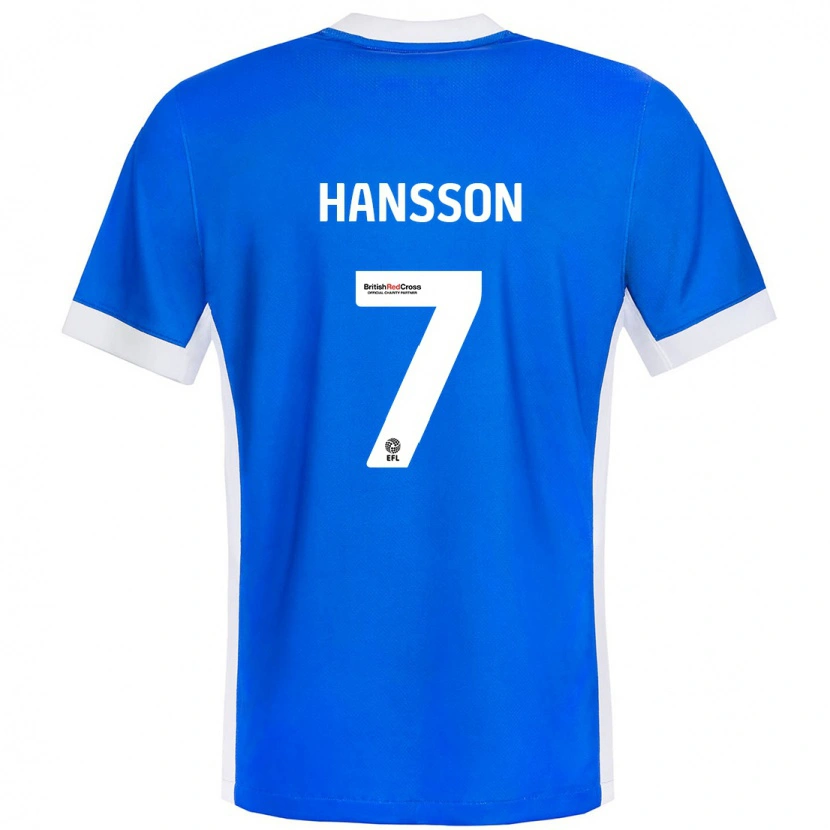 Danxen Heren Emil Hansson #7 Blauw Wit Thuisshirt Thuistenue 2024/25 T-Shirt