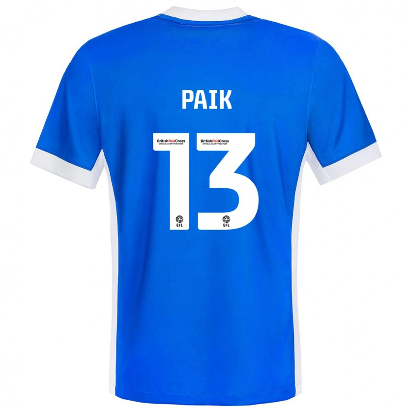 Danxen Heren Seung-Ho Paik #13 Blauw Wit Thuisshirt Thuistenue 2024/25 T-Shirt