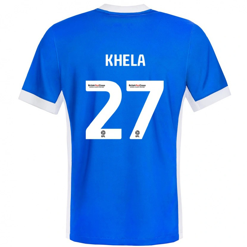 Danxen Heren Brandon Khela #27 Blauw Wit Thuisshirt Thuistenue 2024/25 T-Shirt