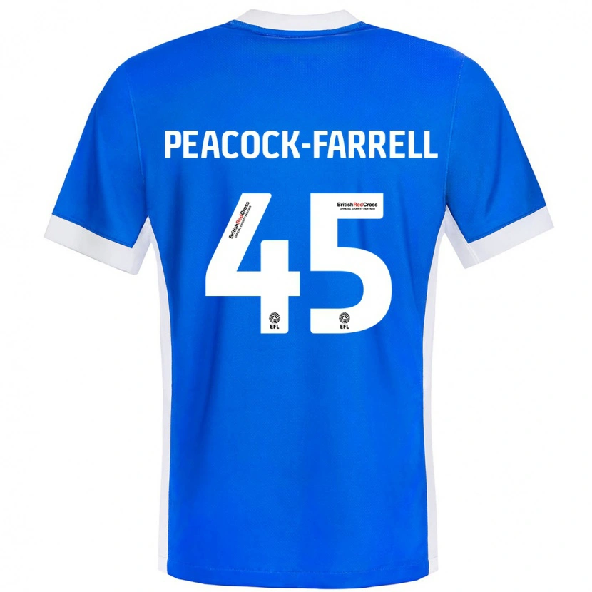 Danxen Heren Bailey Peacock-Farrell #45 Blauw Wit Thuisshirt Thuistenue 2024/25 T-Shirt