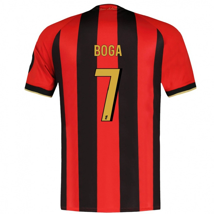 Danxen Heren Jérémie Boga #7 Rood Zwart Thuisshirt Thuistenue 2024/25 T-Shirt