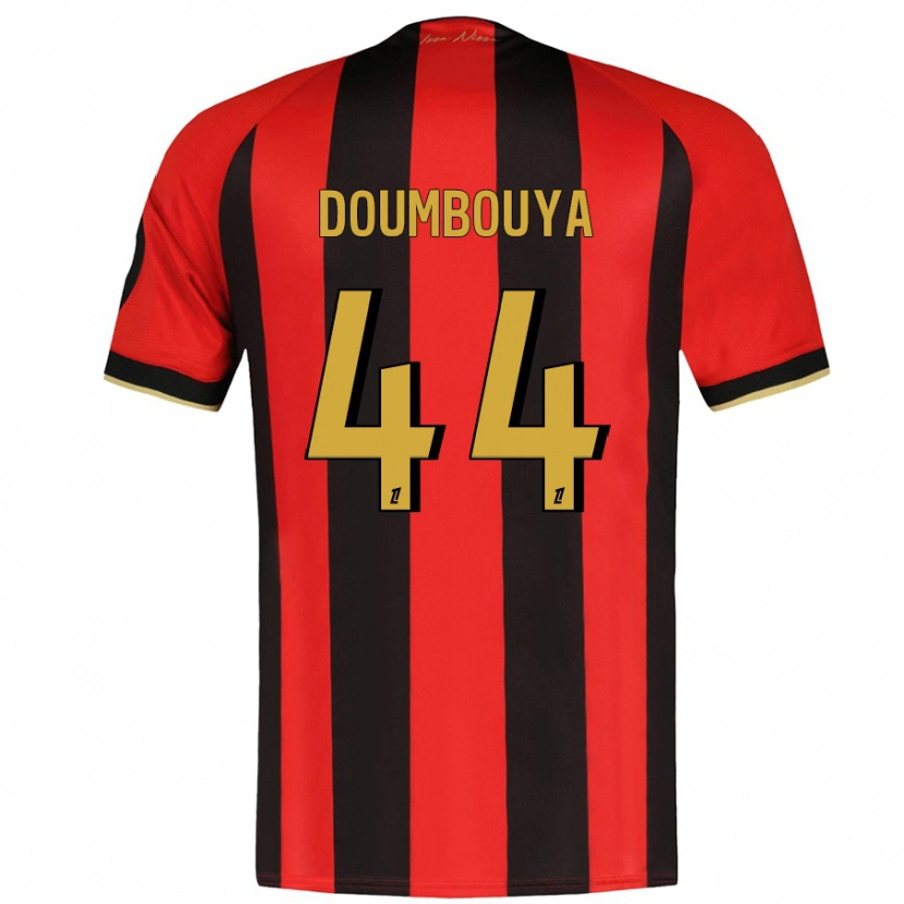 Danxen Heren Amidou Doumbouya #44 Rood Zwart Thuisshirt Thuistenue 2024/25 T-Shirt