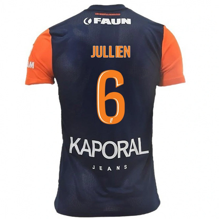 Danxen Heren Christopher Jullien #6 Marineblauw Oranje Thuisshirt Thuistenue 2024/25 T-Shirt