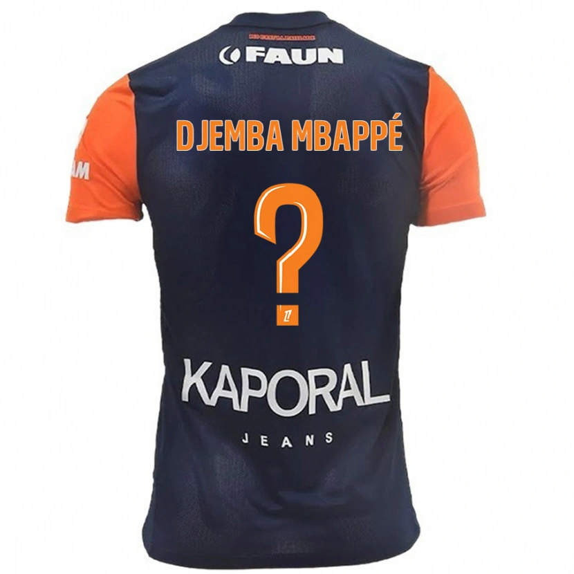 Danxen Heren Yvan Djemba Mbappé #0 Marineblauw Oranje Thuisshirt Thuistenue 2024/25 T-Shirt