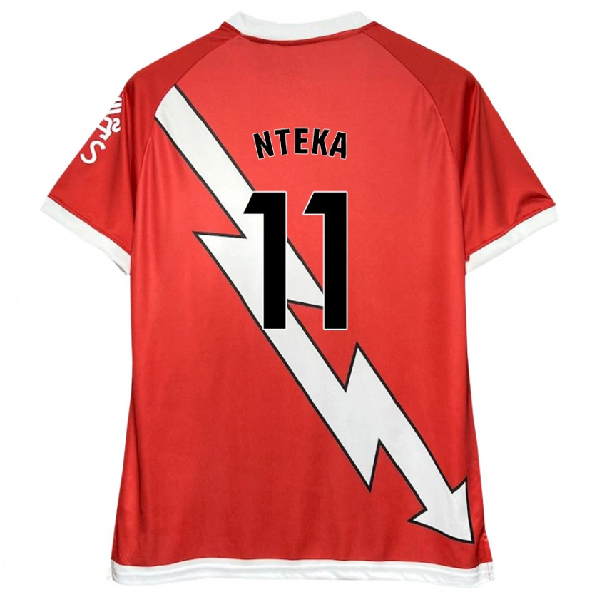 Danxen Heren Randy Nteka #11 Wit Rood Thuisshirt Thuistenue 2024/25 T-Shirt