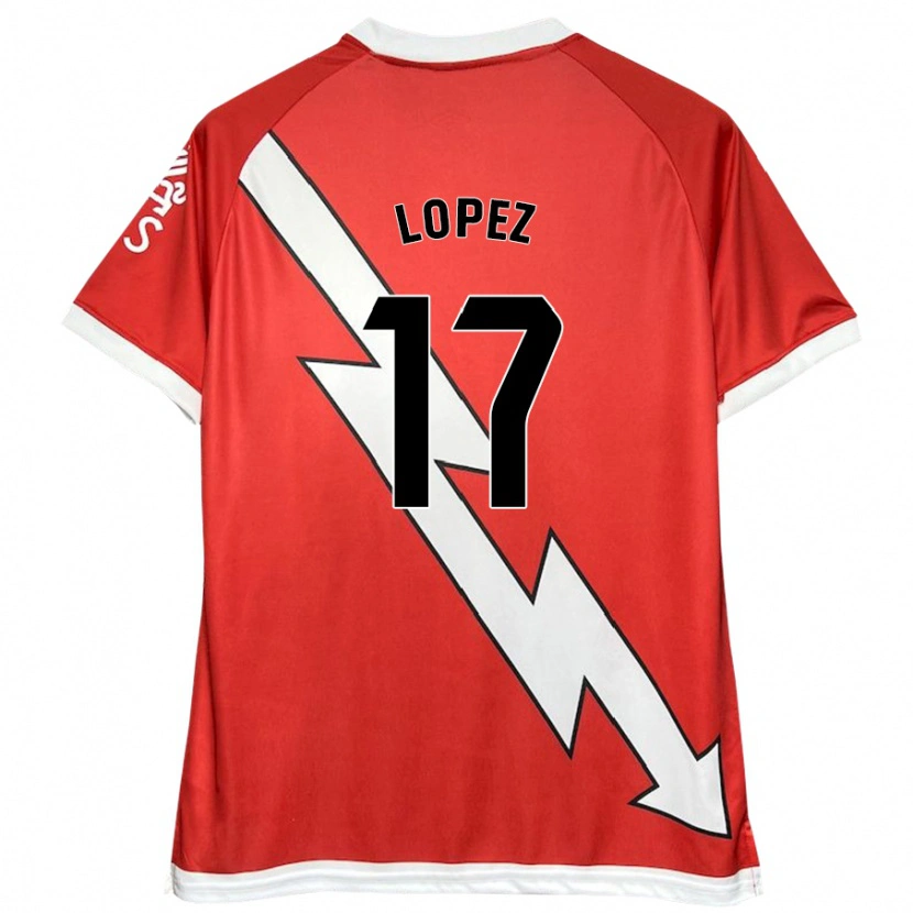 Danxen Heren Unai López #17 Wit Rood Thuisshirt Thuistenue 2024/25 T-Shirt