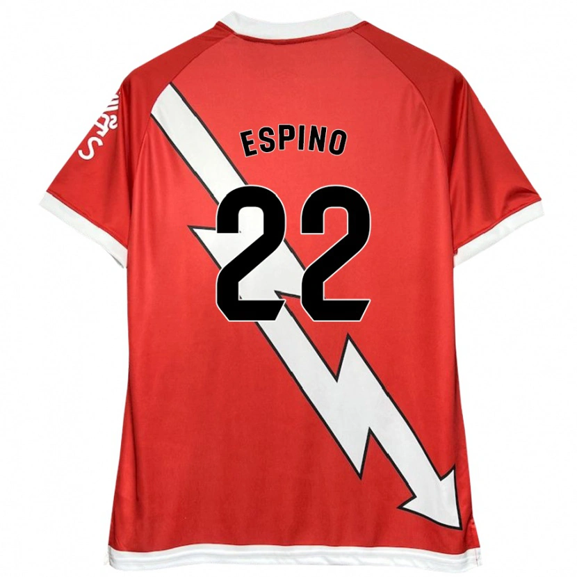 Danxen Heren Alfonso Espino #22 Wit Rood Thuisshirt Thuistenue 2024/25 T-Shirt