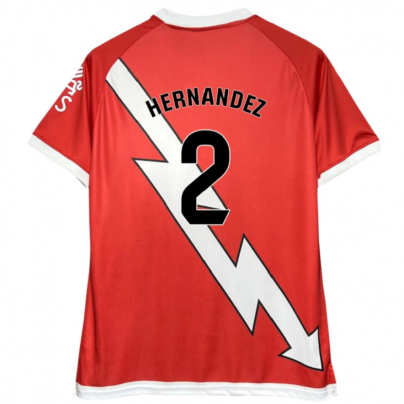 Danxen Heren Marco Hernández #2 Wit Rood Thuisshirt Thuistenue 2024/25 T-Shirt