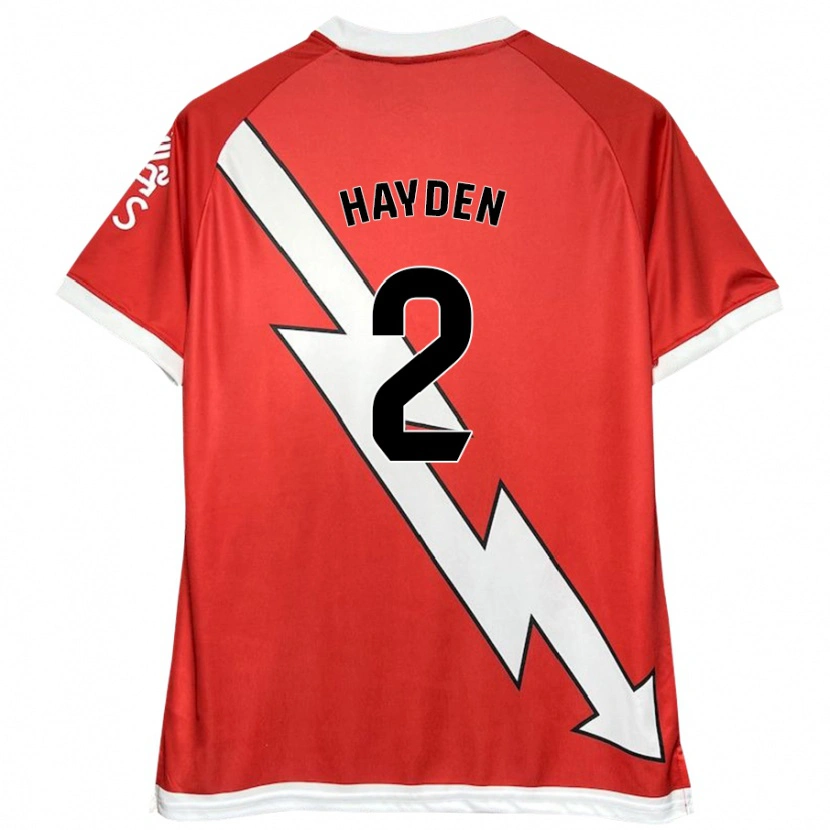 Danxen Heren Danielle Hayden #2 Wit Rood Thuisshirt Thuistenue 2024/25 T-Shirt