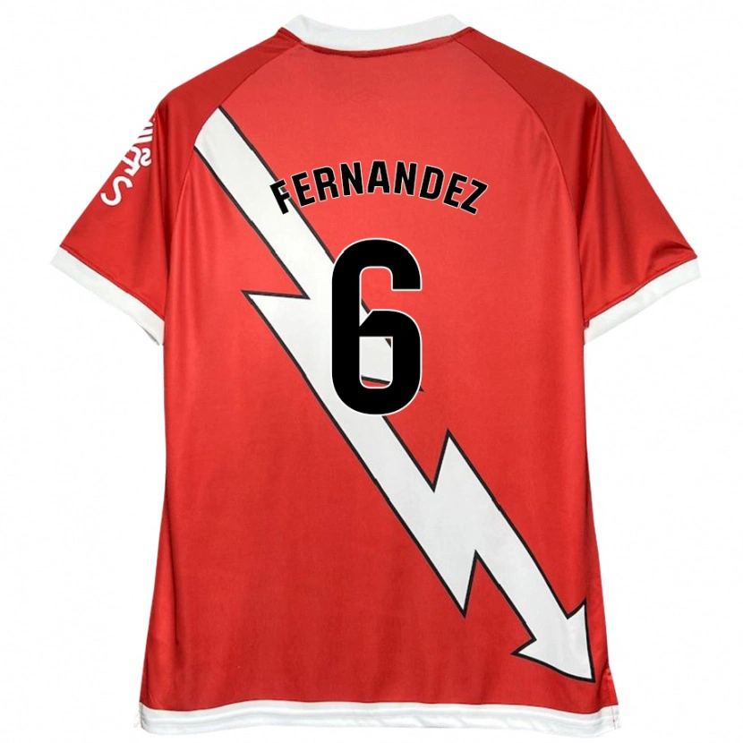 Danxen Heren Paula Fernández #6 Wit Rood Thuisshirt Thuistenue 2024/25 T-Shirt