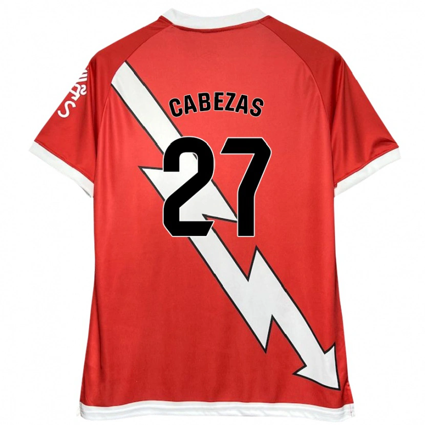 Danxen Heren Claudia Cabezas #27 Wit Rood Thuisshirt Thuistenue 2024/25 T-Shirt