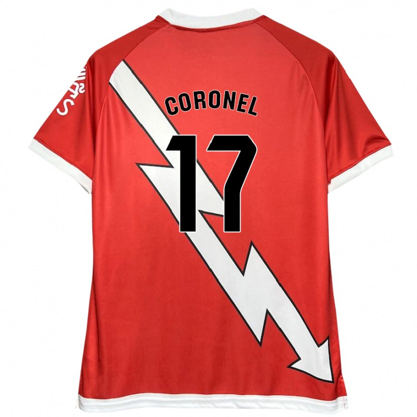 Danxen Heren Mariela Del Carmen Coronel #17 Wit Rood Thuisshirt Thuistenue 2024/25 T-Shirt