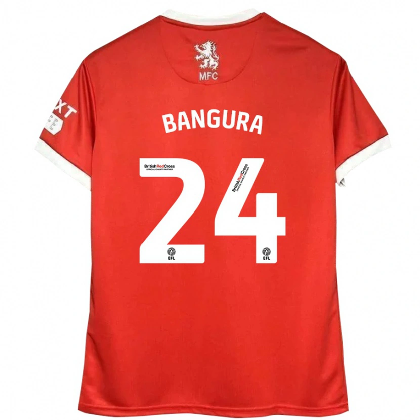 Danxen Heren Alex Bangura #24 Rood Wit Thuisshirt Thuistenue 2024/25 T-Shirt