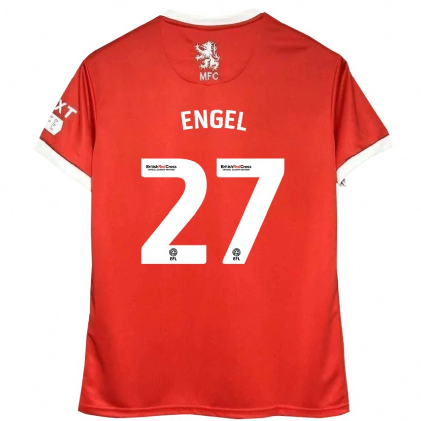 Danxen Heren Lukas Engel #27 Rood Wit Thuisshirt Thuistenue 2024/25 T-Shirt