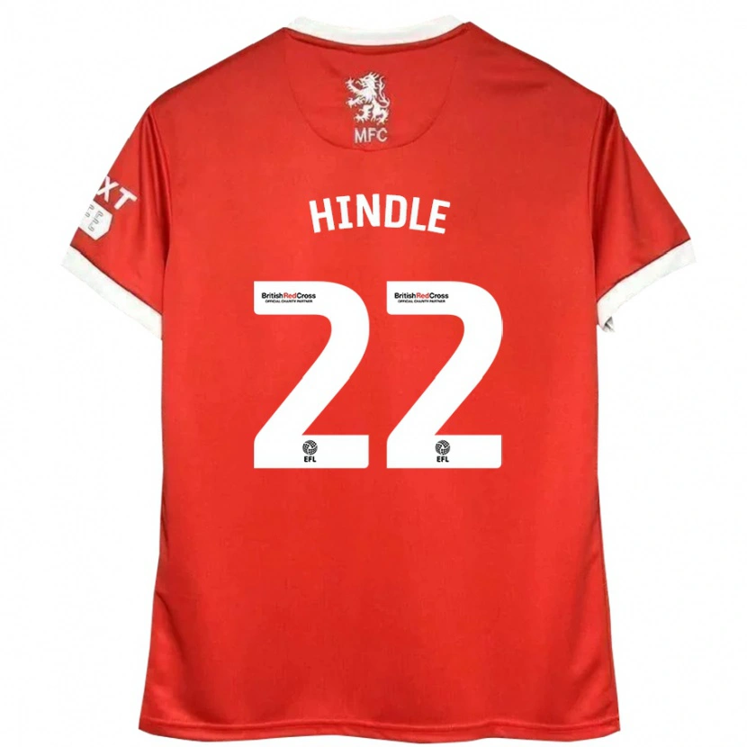 Danxen Heren Rachel Hindle #22 Rood Wit Thuisshirt Thuistenue 2024/25 T-Shirt