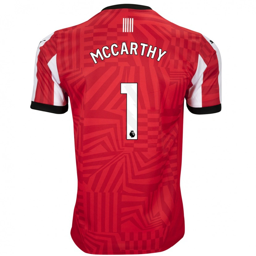 Danxen Heren Alex Mccarthy #1 Rood Wit Thuisshirt Thuistenue 2024/25 T-Shirt