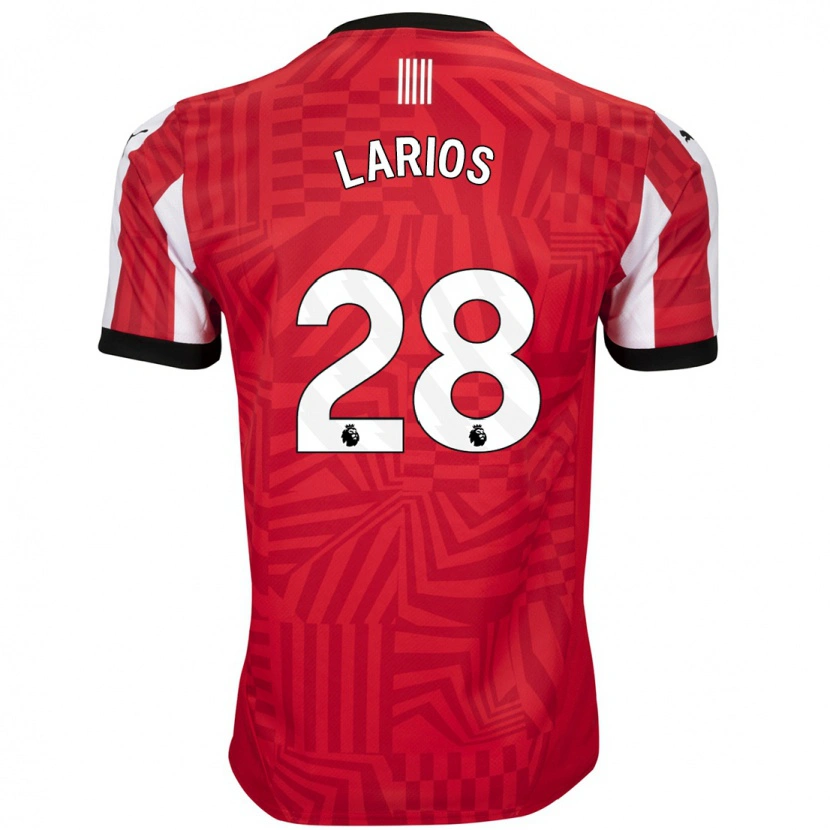 Danxen Heren Juan Larios #28 Rood Wit Thuisshirt Thuistenue 2024/25 T-Shirt