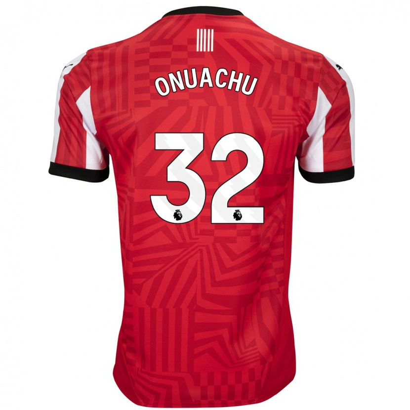 Danxen Heren Paul Onuachu #32 Rood Wit Thuisshirt Thuistenue 2024/25 T-Shirt