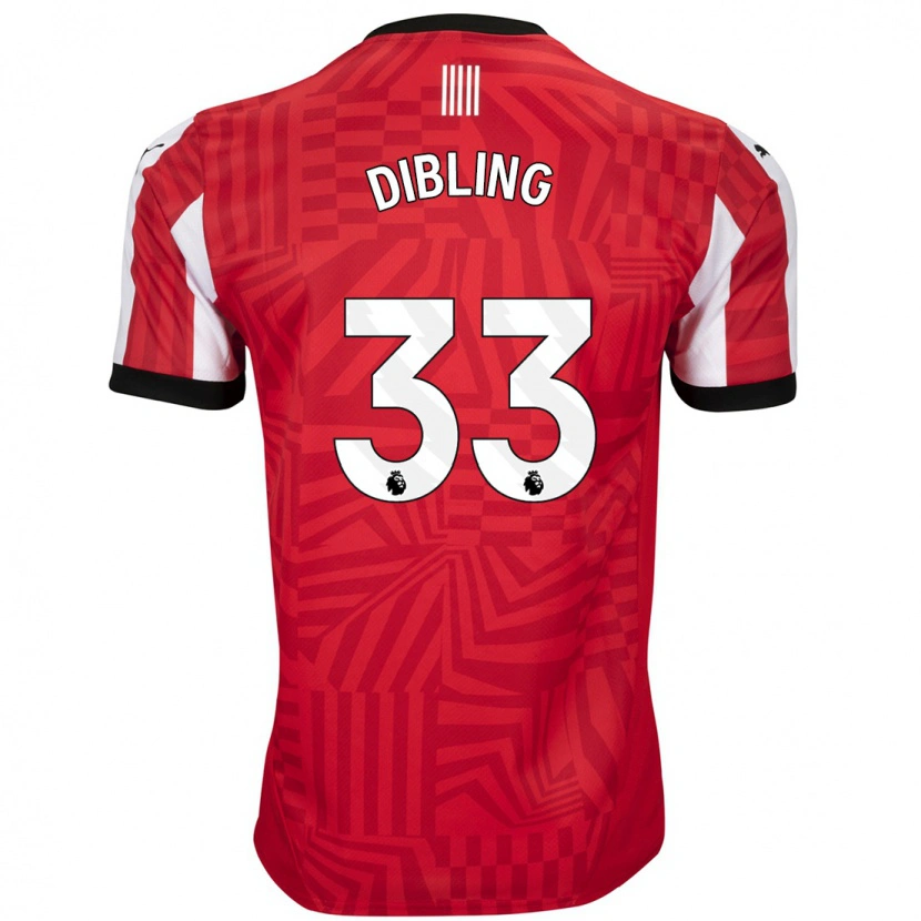 Danxen Heren Tyler Dibling #33 Rood Wit Thuisshirt Thuistenue 2024/25 T-Shirt